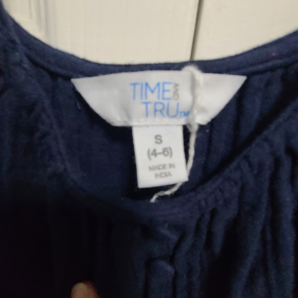 Time and Tru Deep Blue Cotton‎ Midi Tiered Dress NWT - Picture 16 of 16